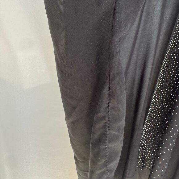 Jessica McClintock Women’s OS Sheer Kimono Cover Up Black Rhinestone Studded - Picture 11 of 11